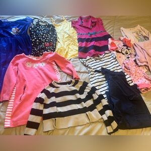 5T girl bundle includes dresses tops and PJs